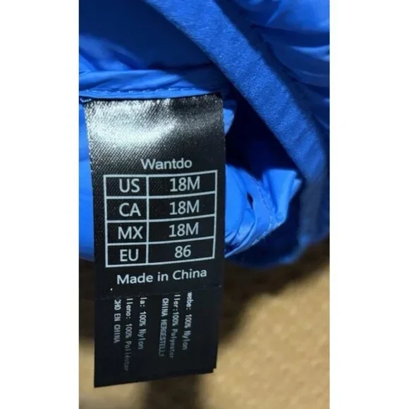 Wantdo Toddler Boy/Girl Winter Jacket with Hood Lightweight Puffer 18 Month NWT - Picture 10 of 16